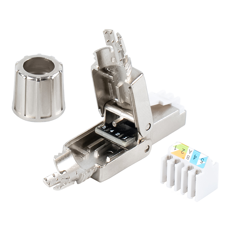 Cat6A Shielded Toolless RJ45 Connector RJ-G40S-1-C6A Cat6A Shielded Toolless RJ45 Connector RJ-G40S-1-C6A