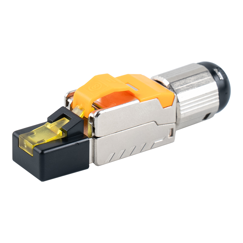 Cat6A Shielded Toolless RJ45 Connector cum plastic cover RJ-G70S-C6A