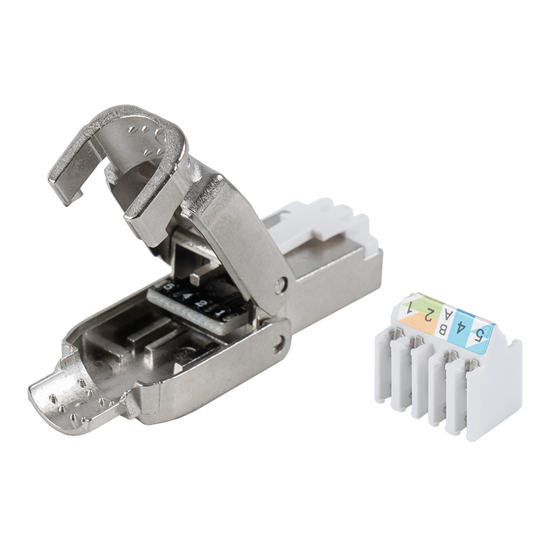 Cat6A Shielded ventilabis-down Type Toolless RJ45 Connector RJ-602S-1-C6A Cat6A Shielded ventilabis-down Type Toolless RJ45 Connector RJ-602S-1-C6A