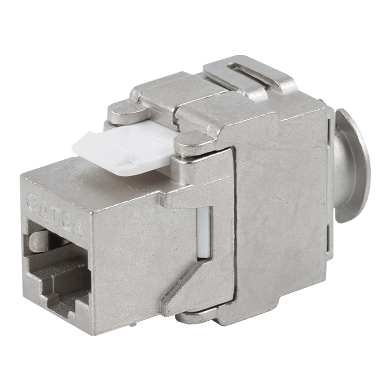 C6A Shielded 180° Tolless Keystone Jack (with bracket) SM-2335SH8C6A