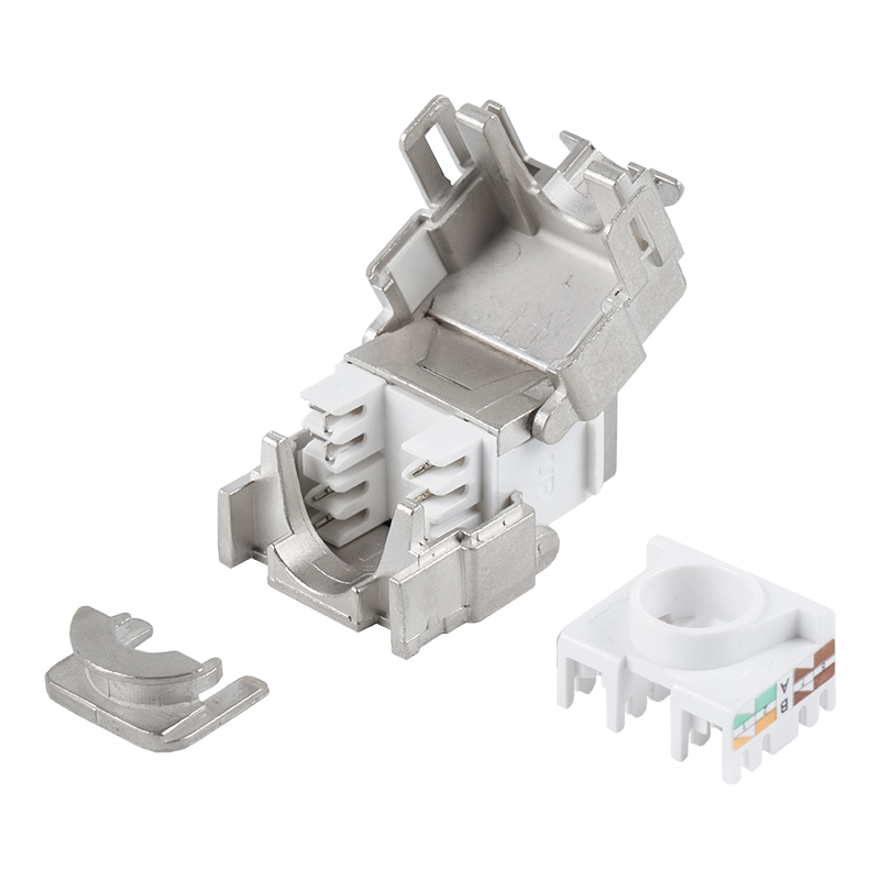 180-Degree Shielded Toolless Keystone Jack (with lock) SM-2335BSH8C6A 180-Degree Shielded Toolless Keystone Jack (with lock) SM-2335BSH8C6A
