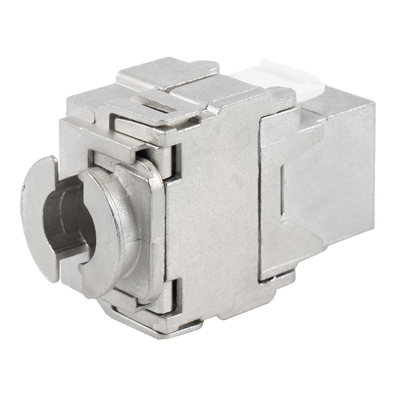 180-Degree Shielded Toolless Keystone Jack (with lock) SM-2335BSH8C6A 180-Degree Shielded Toolless Keystone Jack (with lock) SM-2335BSH8C6A