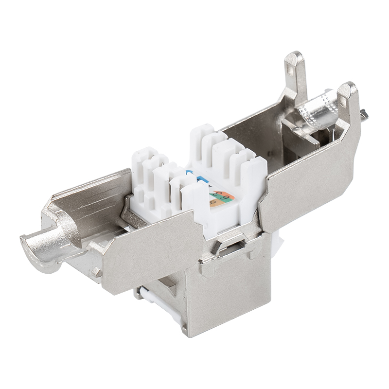 C6A Shielded 180° Tolless Keystone Jack (flip-open type) SM-2336SH8C6A C6A Shielded 180° Tolless Keystone Jack (flip-open type) SM-2336SH8C6A