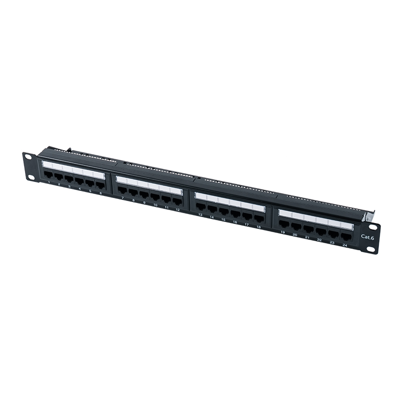 Genus VI 19-inch 1U obtentu 24-Portus Patch Panel (Dual ad IDC, cum plastic inserta) SP-3204D24-C6