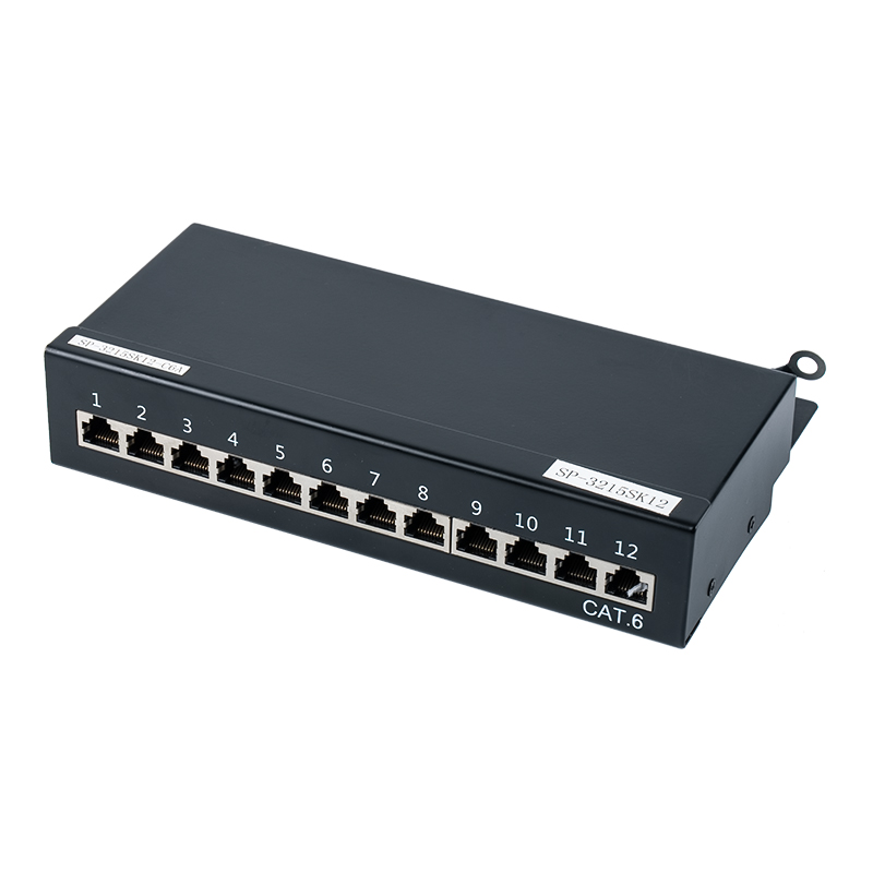 Categoria 6 1U scutata 12-port patch panel SP-3215SK12-C6