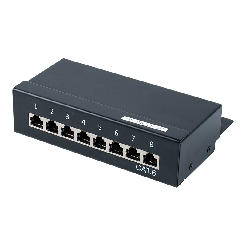 Categoria 6 1U scutata 8-port patch panel SP-3216SK8-C6