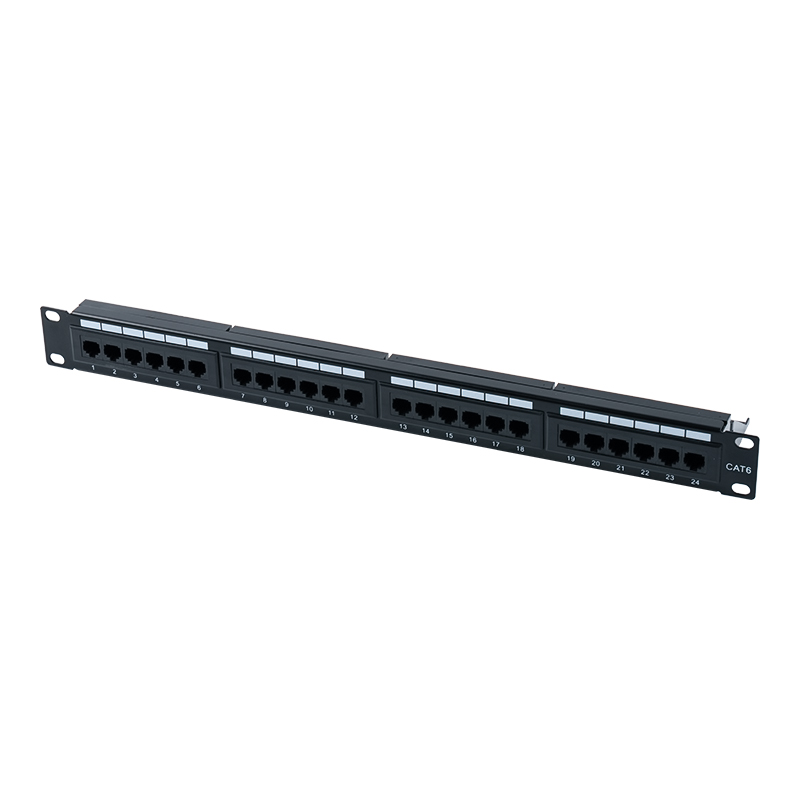 Cat6e 19-inch 1U obtentu 24-Portus Patch Panel (Dual-proposito IDC) SP-3310D24-C6A