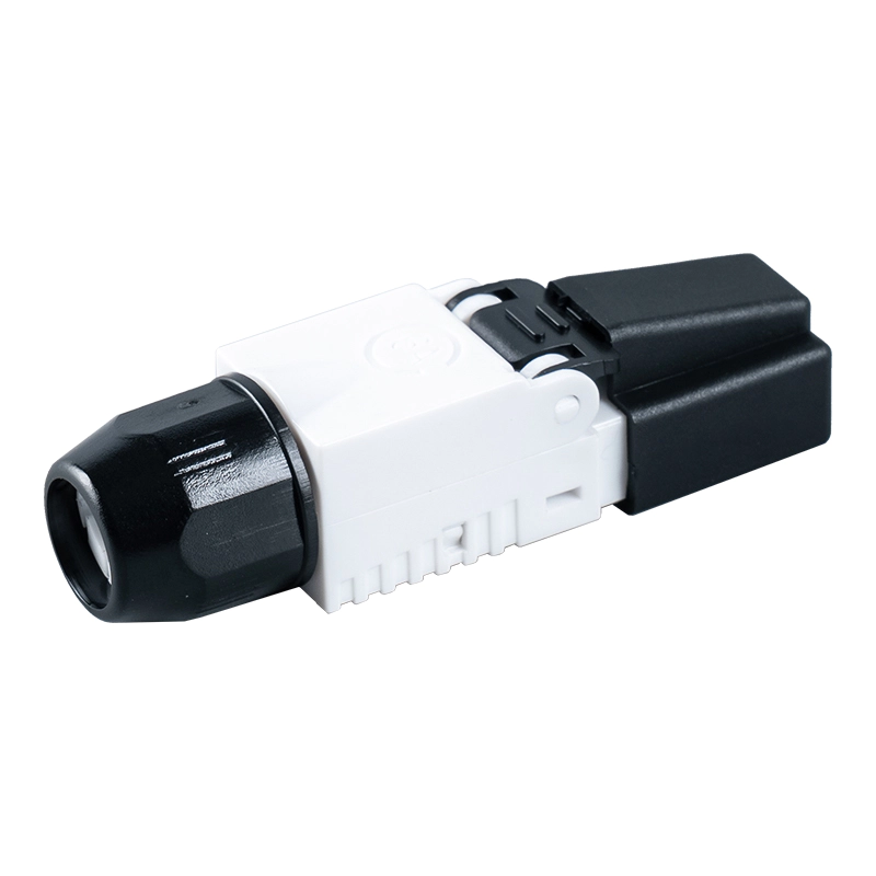 Cat7 Obtentu Toolless RJ45 Connector cum plastic pileis in capite RJ-G50U-1-C7
