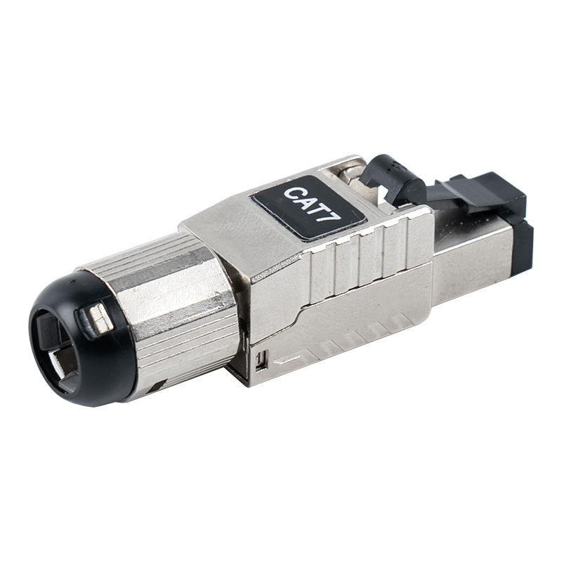 Cat7 Shielded Toolless RJ45 Connector (with Black Plastic Spring Clip) RJ-G60S-1-C7