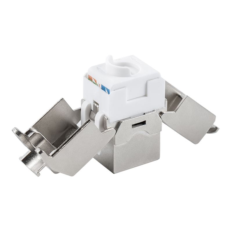 C6A Shielded 180° Tolless Keystone Jack (flip-open type) SM-2336SH8C6A C6A Shielded 180° Tolless Keystone Jack (flip-open type) SM-2336SH8C6A